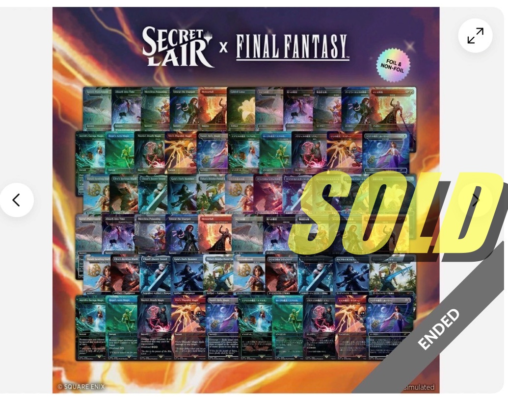 トレーディングカードのセットが売れました！
