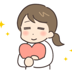 ハートを抱える女性