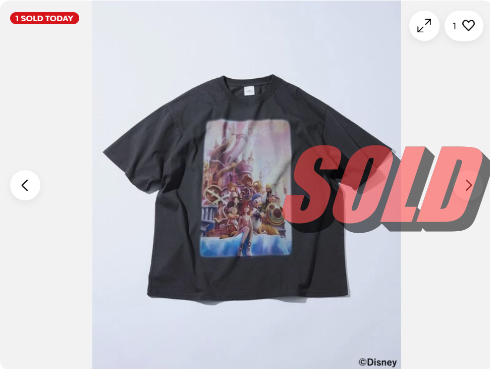 キングダムハーツのTシャツが売れました！
