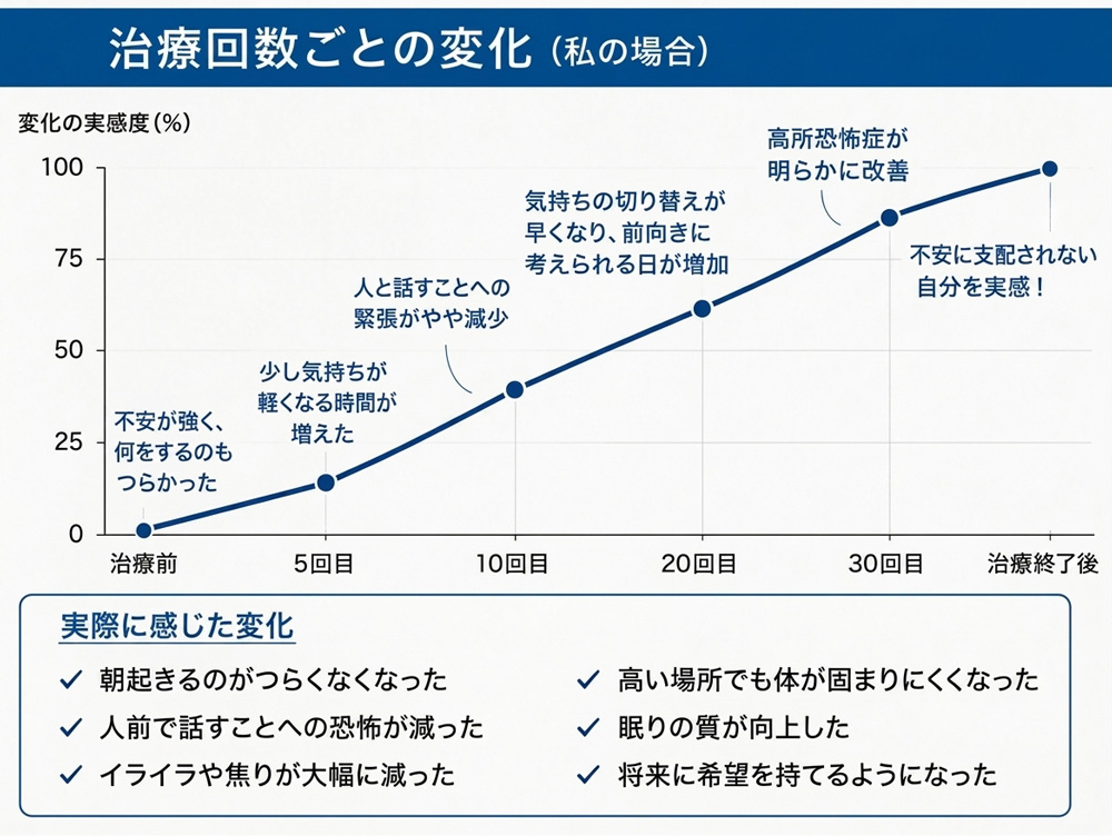 TMS治療の回数ごとの変化