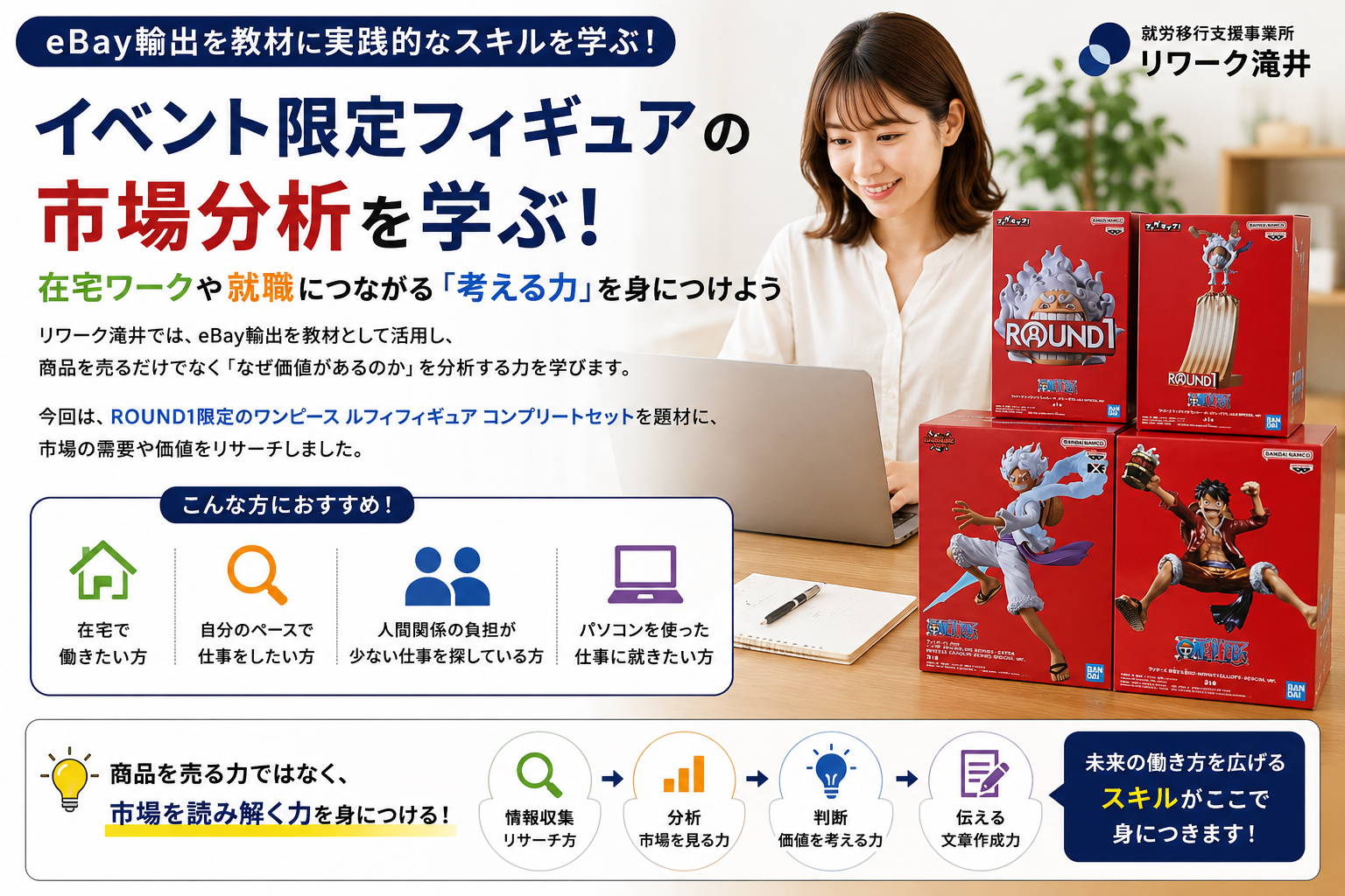 【eBay輸出】イベント限定フィギュアの市場分析を学ぶ｜就労移行支援で身につくリサーチ力とは？